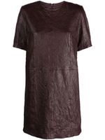 Zadig&Voltaire robe courte Riddy à effet froissé - Marron - thumbnail