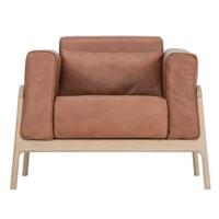 Gazzda Fawn fauteuil whitewash Dakar Leather Whiskey