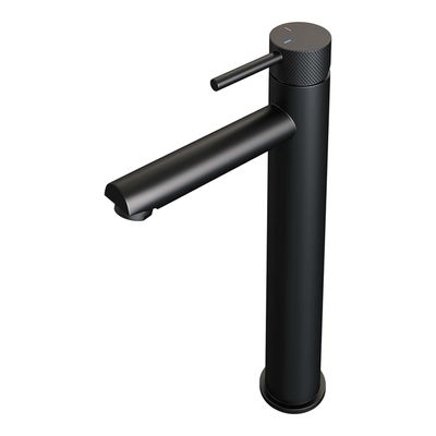 Brauer Black carving Wastafelmengkraan opbouw - hoog - hendel lang smal carving - mat zwart 5-S-002-HD6