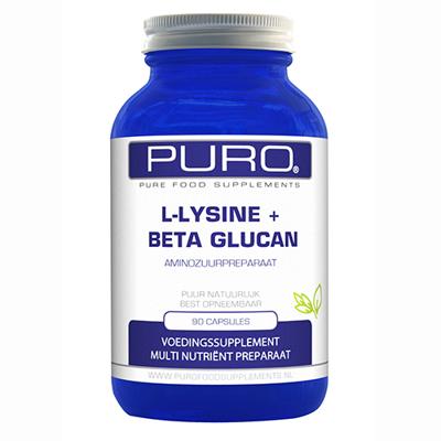 Puro L-Lysine + Beta Glucan Lipblaasjes 30Capsules Puro L-Lysine + Beta Glucan Lipblaasjes 30Capsules