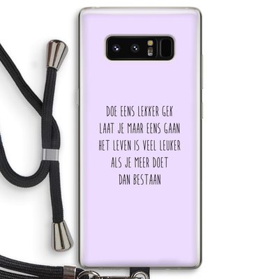 Gek: Samsung Galaxy Note 8 Transparant Hoesje met koord