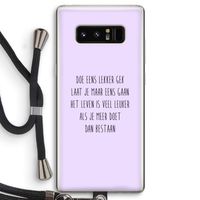 Gek: Samsung Galaxy Note 8 Transparant Hoesje met koord