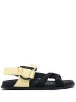Ferragamo sandales Gancini à fermeture scratch - Jaune