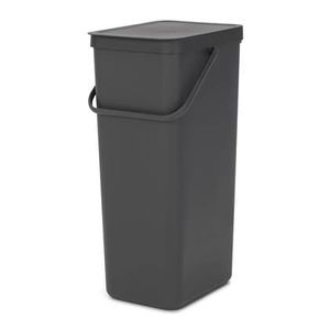 Brabantia Sort & Go Afvalemmer 40 L - Donkergrijs