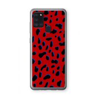 Red Leopard: Samsung Galaxy A21s Transparant Hoesje
