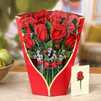 3D Pop Up Birthday Cards Paper Flowers Bouquet Greeting Cards