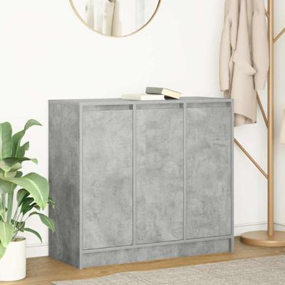 Dressoir 85x34x76 cm bewerkt hout betongrijs