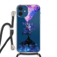 Stars quote: iPhone 12 mini Transparant Hoesje met koord