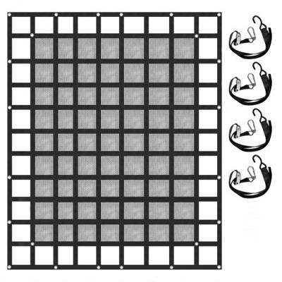 VEVOR Mesh bagagenet, 2,44 m x 2,04 m bagagenet voor laadbakken van pick-up trucks, robuust bagagenet met gespen, S-haken en kruisbanden, bagagenet voor aanhangers, SUV's en jeeps (243,84 cm x 203,24 cm)