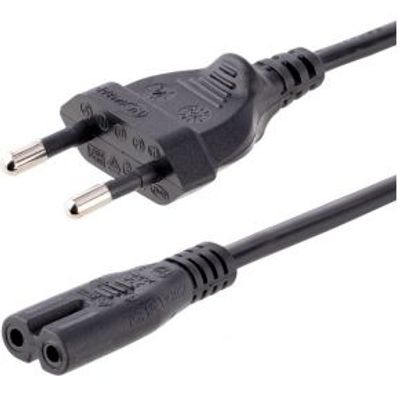 StarTech.com 752E-2M-POWER-LEAD electriciteitssnoer Zwart CEE7/16 C7 stekker