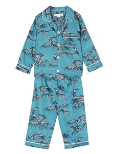 Desmond & Dempsey Kids pyjama Bocas à imprimé graphique - Bleu