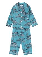 Desmond & Dempsey Kids pyjama Bocas à imprimé graphique - Bleu