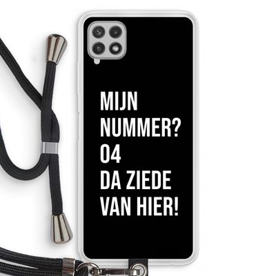 Da ziede van hier - Zwart: Samsung Galaxy A22 4G Transparant Hoesje met koord