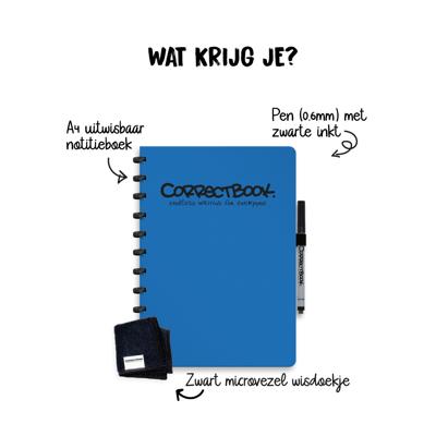 Correctbook Original A4 Earthy Blue Gelinieerd - Uitwisbaar / Herschrijfbaar Notitieboek Correctbook Original A4 Earthy Blue Gelinieerd - Uitwisbaar / Herschrijfbaar Notitieboek