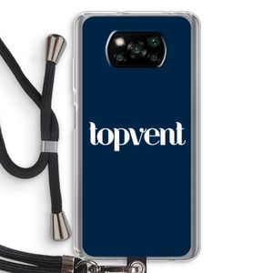 Topvent Navy: Xiaomi Poco X3 NFC Transparant Hoesje met koord