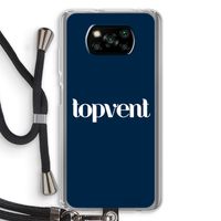 Topvent Navy: Xiaomi Poco X3 NFC Transparant Hoesje met koord