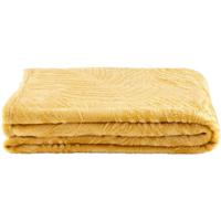 Op=Op | Leen Bakker - Plaid Ray - Oker - 130x170 Cm - Polyester - Geel