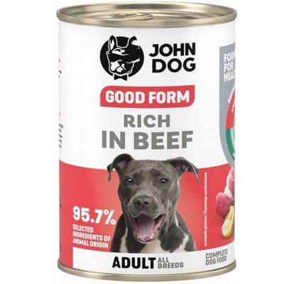 JOHN DOG Good form Rich in beef - natvoer voor honden - 400g