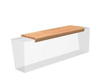 Houten zitting afgerond 150x50cm. Houten zitting afgerond 150x50cm.