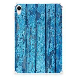 Apple iPad mini 6 (2021) Silicone Tablet Hoes Wood Blue