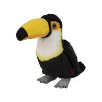 Nature Planet Pluche Toekan - Tropische vogel - Toekan knuffel - 18 cm