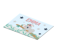Rechthoekige placemats Schattige koala voor meisje met naam
