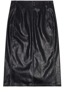 Diesel O-Taten faux-leather midi skirt - Noir