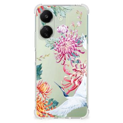 Xiaomi Redmi 13C 4G Case Anti-shock Bird Flowers