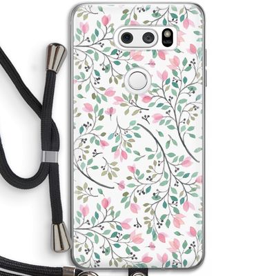 Sierlijke bloemen: LG V30 Transparant Hoesje met koord