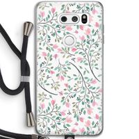 Sierlijke bloemen: LG V30 Transparant Hoesje met koord