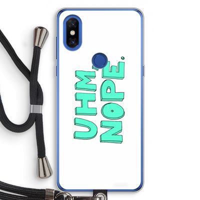 UHM, NOPE.: Xiaomi Mi Mix 3 Transparant Hoesje met koord