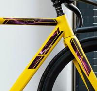 Roze bliksem fiets sticker