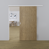 Xperta set 2m rail - Wit - vloerplint - Enkele deur - Dubbel soft - opbouw