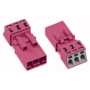 WAGO 890-293/082-000 Netstekker WINSTA MINI Stekker, recht Totaal aantal polen: 3 16 A Pink 50 stuk(s)