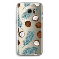 Kokosnoot roze: Samsung Galaxy S7 Edge Transparant Hoesje - thumbnail