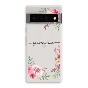 Rozen: Google Pixel 6 Pro Transparant Hoesje