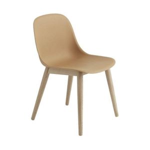 Muuto Fiber Side eetkamerstoel oker