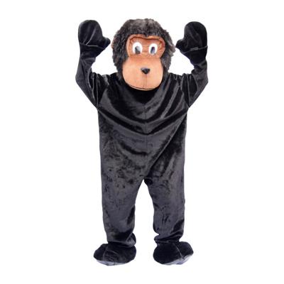 Luxe pluche aap kostuum - mascotte - donkerbruin - 3-delig Luxe pluche aap kostuum - mascotte - donkerbruin - 3-delig