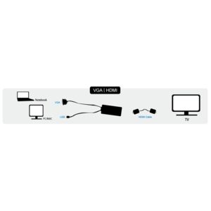 LogiLink CV0060 Adapter [1x VGA-stekker - 1x HDMI-bus] Zwart 45.00 cm