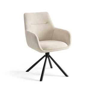 Furnihaus Draaibare Eetkamerstoelen met armleuning Olivia - Beige 4st