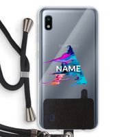 Abstract Spectrum: Samsung Galaxy A10 Transparant Hoesje met koord