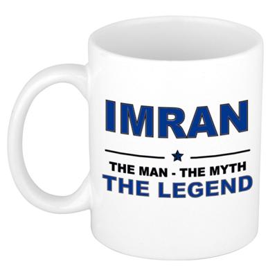 Imran cadeau mok - man myth legend - naam koffiemok - 300 ml - collega - vaderdag Imran cadeau mok - man myth legend - naam koffiemok - 300 ml - collega - vaderdag
