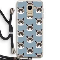 It's a Purrr Case: Samsung Galaxy J6 (2018) Transparant Hoesje met koord