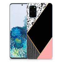 Samsung Galaxy S20 Plus | TPU Hoesje | Zwart Roze Vormen Samsung Galaxy S20 Plus | TPU Hoesje | Zwart Roze Vormen