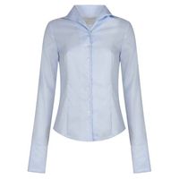 Damesblouse Tulip Herringbone blue