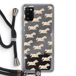Ponys: Samsung Galaxy A41 Transparant Hoesje met koord