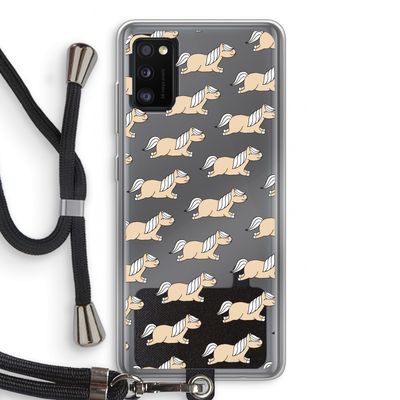 Ponys: Samsung Galaxy A41 Transparant Hoesje met koord
