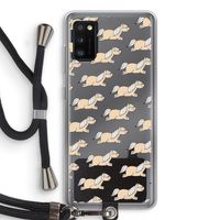 Ponys: Samsung Galaxy A41 Transparant Hoesje met koord