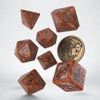 Q-Workshop The Witcher Dice Set - Geralt - De Monsterdoder (7 stuks + munt)