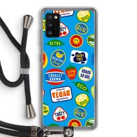 Fruitsticker: Samsung Galaxy A41 Transparant Hoesje met koord Fruitsticker: Samsung Galaxy A41 Transparant Hoesje met koord